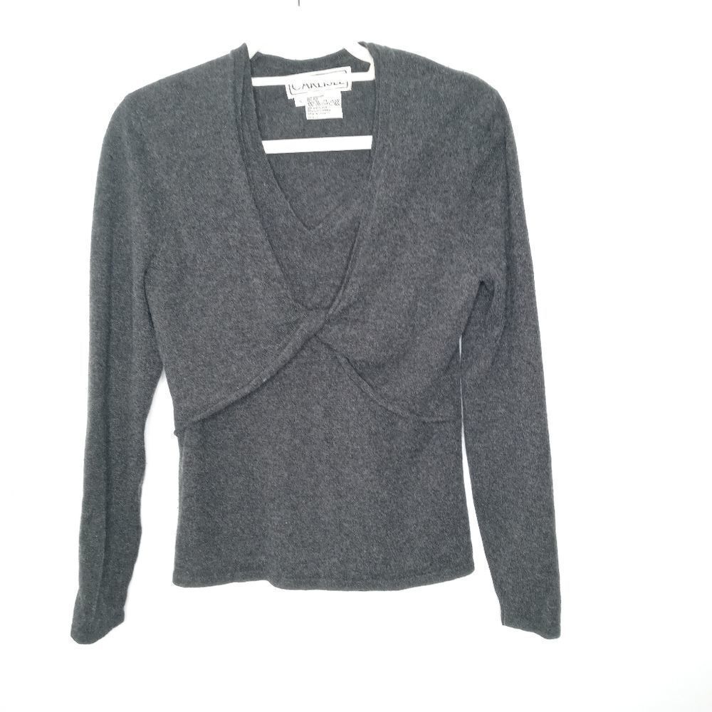Carlisle black cashmere and silk blend top size small